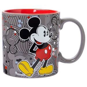 Mickey Circle Logos Pattern Ceramic Coffee Mug, 20-ounces